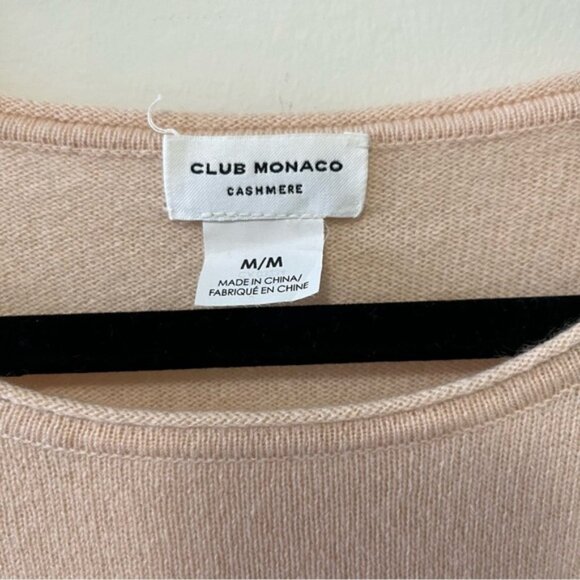 CLUB MONACO PURE CASHMERE COLORBLOCK SWEATER - Picture 3 of 8